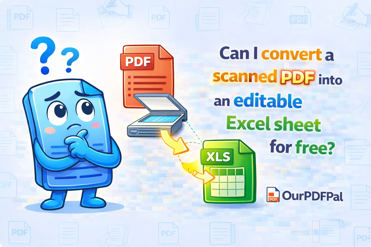 Can I convert a scanned PDF into an editable Excel sheet for free?